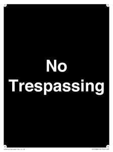 No Trespassing